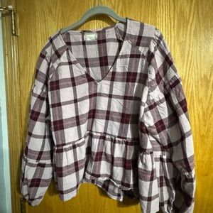 Altar’d State flannel blouse XL like new
